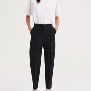 TOTEME  Sewn pleat wool trousers Black Size 36 - LIKE NEW
